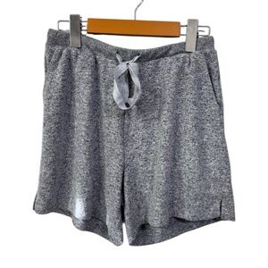 Peter Alexander Velour soft knit light grey pj pyjama short shorts size XS